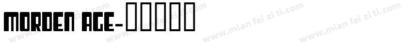 morden age字体转换